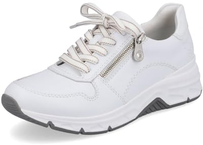 Rieker Damen Low-Top Sneaker 48134, Frauen Halbschuhe, lose Einlage,straßenschuhe,Strassenschuhe,Sportschuhe,Freizeitschuhe,Weiss (81),39 EU / 6 UK