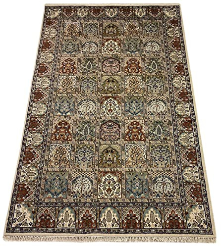 WAWA TEPPICH Wollteppich Beige 240 x 345 cm 100% Wolle handgeknüpft | Handgeknüpftes Unikat mit individueller Zeichnung; charaktervoller Wohnakzent und vielseitig kombinierbar