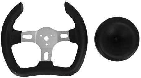 Volante da Corsa, Volante da Kart Nero da 277 Mm Ergonomico per Veicoli a 4 Ruote