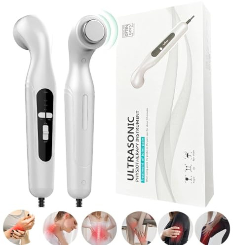 Macchina Per Fisioterapia Ad Ultrasuoni Per Alleviare Il Dolore Corporeo, Massaggiatore Muscolare Profondo,3 Marce Regolabili, Temporizzazione Di 15 Minuti, Area Di Radiazione Effettiva: 4 Cm²