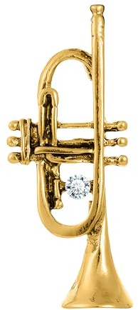KristLand Vintage Kristall Funkeln Musikinstrument Brosche Anstecknadel Art Deco Retro Brosche für Männer Frauen Geschenkbox für Geburtstagsfeiern
