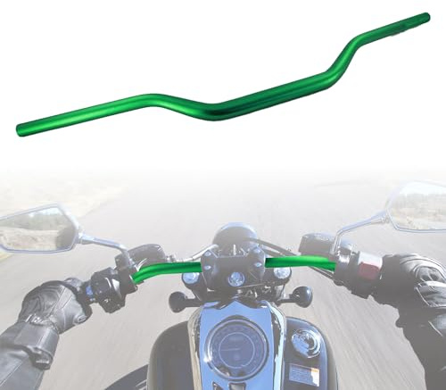Guidon de moto universel pour toutes les motos avec pince de serrage 28 mm Vert