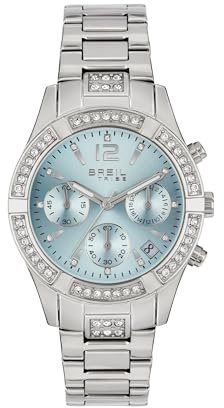 Breil, Collezione C'est Chic, Orologio Donna, Bracciale in Acciaio con Cristalli e Quadrante con Lavorazione Sunray, Resistente all'Acqua, Movimento al Quarzo PE902, Cassa 36 mm, Chiusura con Pulsanti