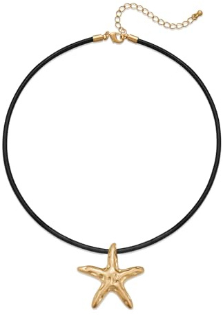 Lilie&White Halsband med snäckskal, hänge, guldhalsband, sjöstjärna, snäckskal, strandsmycken, för kvinnor, sommarsemester, daglig användning, talla única, Mässing, Ingen ädelsten