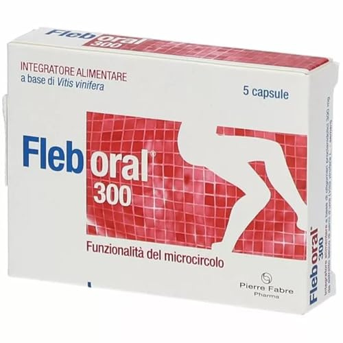FLEBORAL 300 5 capsule - Integratore alimentare a base di estratto secco di Vitis Vinifera L.