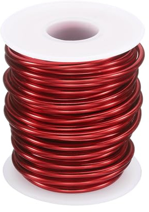 HARFINGTON Bonsai Wire Anodized Aluminum Training Wire Roll 3mm/9 Gauge 33ft Length Bendable Bonsai Tree Wire for Garden, Horticulture, Landscape, Planting, Red