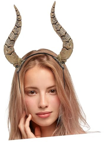 Holibanna Animal Horned Headdress for Halloween Elastic Rope Cosplay Horns Festival Dance Party Headband Costume Fancy Dress Accessory