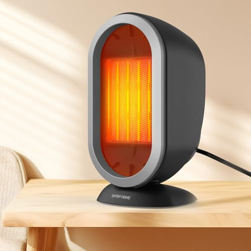 Radiateurs Électriques Soufflants, 1200W Mini Chauffage d'appoint Soufflant pour Salle de Bain, Radiateur en Céramique à Chauffage Rapide à Économie d'Énergie pour Chambre, Bureau