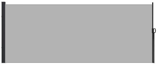 Outsunny Tenda Laterale Retrattile con Maniglia, Frangivista Balcone in Metallo, Alluminio e Poliestere, 180 g/m², UV30+, per Balcone Giardino ed Esterno, 400x160 cm, Grigio Chiaro