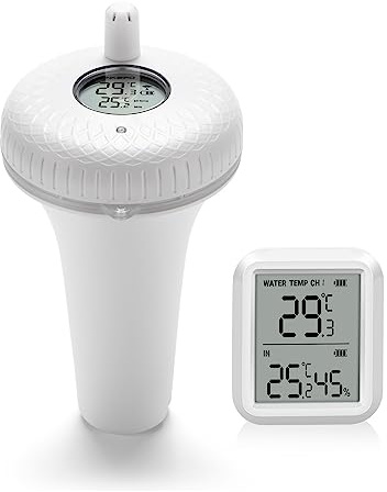 ZGJIAJU Drahtloses Oder Bluetooth-gesteuertes Poolthermometer Mit Wassertemperatursensor Genaue Messungen(433MHz Wireless)