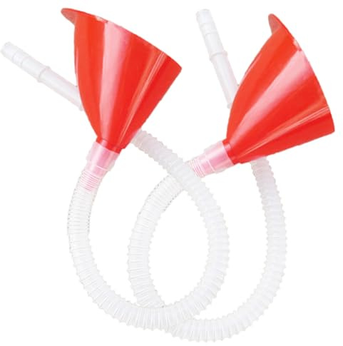 STOBAZA 2 Juegos Embudo Flexible Extra para Aceite y con Manguera Transparente de Automóviles y Motocicletas