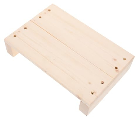 CONGARTENO Sgabello in Legno per Adulti Poggiapiedi per Letto e Cucina Sgabello Gradini per Esterni e Ufficio Panca per Scrivania e Uso Versatile