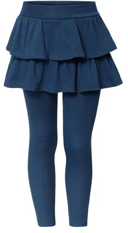 KAKU NANU Girls Leggings Navy Blue Cotton High Waisted Leggings Girls Clothes 7 8 Years