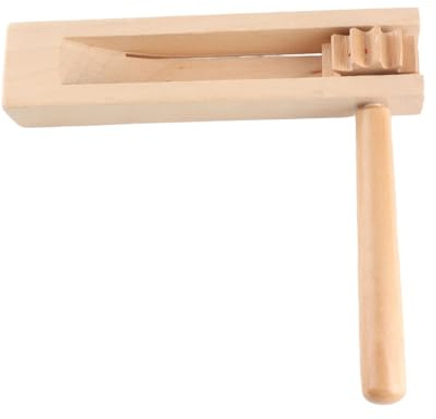 Depisuta Wooden Ratchet Noise Maker Excellent Hand Rattle Toy for Games Sports Celebrations Birch Wood 15 X 13cm