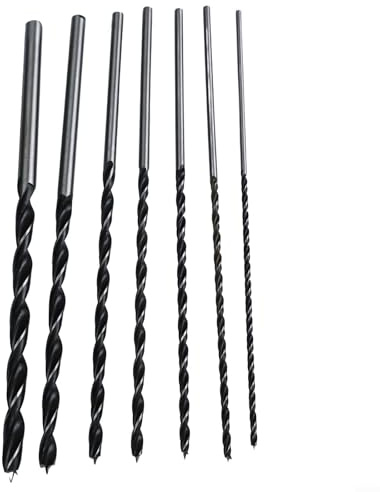 Gdfnmogo 7-teiliges Holzbohrer-Set mit Zentrierspitze für Holzbearbeitung, Spiralbohrer für Hart- und Weichholz, hochfeste Metallkonstruktion, 2 Schulterschneider geschliffen
