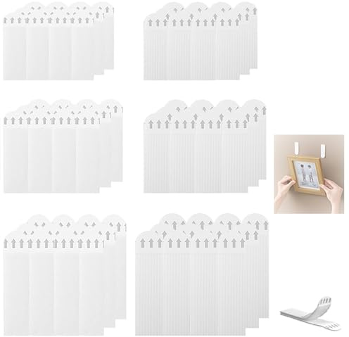 32 Paar Klebestreifen, Poster Strips Klebestreifen Streifen Extra Stark Montagestreifen Rückstandsfrei Klett Klebeband Bilderhaken Montagestreifen Wasserresistente Strips Bilder Aufhängen ohne Bohren