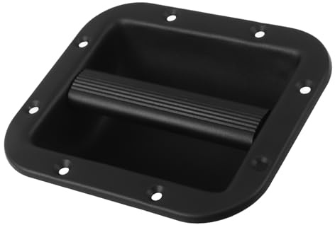 BESPORTBLE Maniglia Laterale in Metallo Resistente per Cassa Acustica per Chitarra Maniglia Dell’Amplificatore per Chitarra per Flight Case per Cabinet Altoparlanti Nera 177Mm X 152Mm