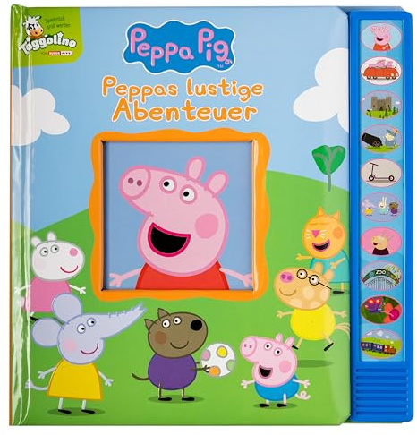 PI Kids Peppa Pig - Peppas lustige Abenteuer - Vorlese-Pappbilderbuch mit 10 fröhlichen Geräuschen für Kinder ab 3 Jahren - Peppa Wutz: Tönendes Buch