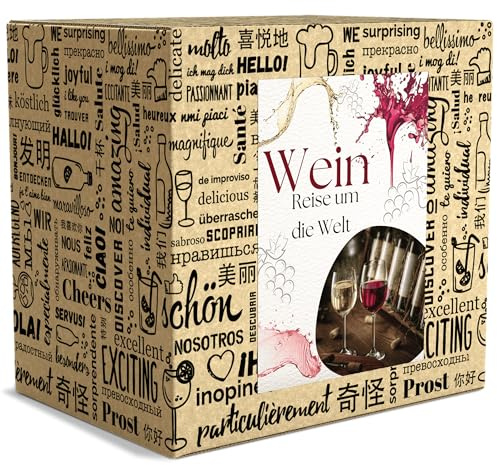 BOXILAND® Wein Geschenk Set [ERSTKLASSIGES WEINPROBE SET] - Weingeschenke für Frauen & Männer - Weinset Geschenk - Rotweine & Weißweine Set Geschenkbox - Wine Tasting Set Weinpaket Box (6x0,25l)