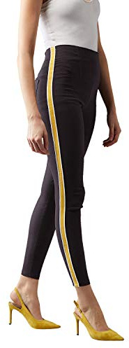 Dolce Crudo mörkgrå dam treggings med hög midja, Mörkgrå, S
