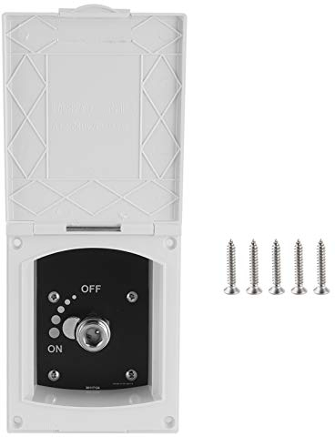 Fydun RV Box Doccia Esterno 1/2in Interfaccia di Ingresso e Uscita Bianco per per roulottE Senza Tubo Doccia Testa