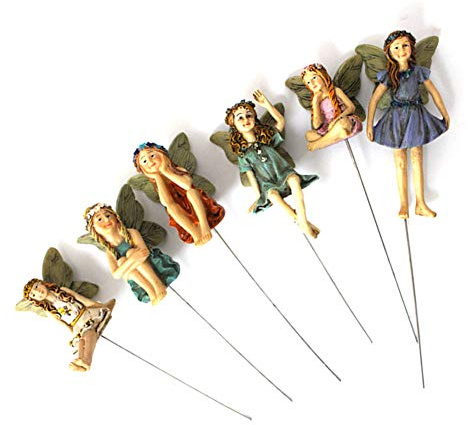 Decoración para macetas de flores, 6 piezas, miniaturas, hadas, accesorios de jardín de hadas, decoración de jardín, decoración de tumbas para decoración al aire libre