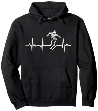 Jungen Skater Herzschlag Skateboarder Herzlinie Skateboard Pullover Hoodie