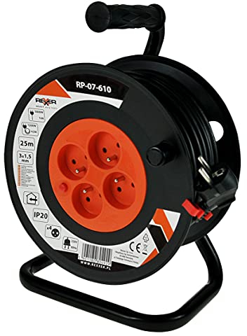 Kabeltrommel Verlängerungskabel Kabel 25m außen | 4 Steckdosen 3x1,5 IP20 | Outdoor steckdose | Camping | Gartensteckdosen |