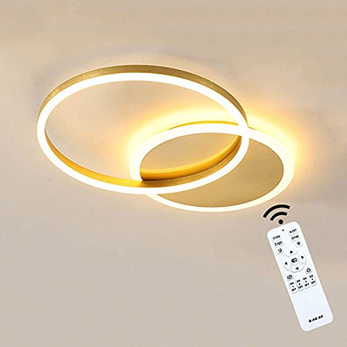Lichtsse Moderne LED Deckenleuchte, 36W 3060lm Aluminium DeckenLampe, Mit Fernbedienung Dimmbar, Wohnzimmerlampe Moderne LED Deckenleuchten for Esszimmer, Schlafzimmer, Kinderzimmer, L55*W40*H6cm