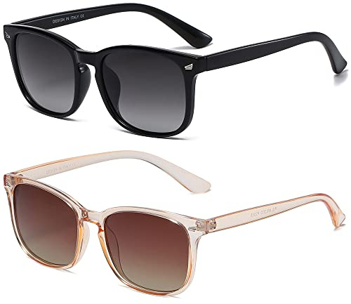 DUSHINE Polarized Sunglasses for Women Classic Retro Style UV400 Protection