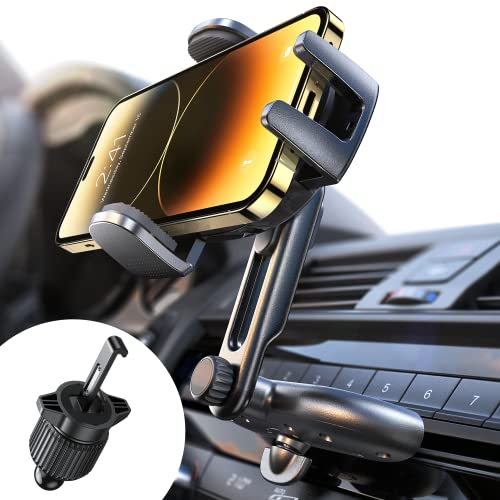 LISEN Handyhalterung Auto CD Schlitz Handyhalter CD, KFZ-Handyhalterung Lüftung & CD Schlitz, 360° Drehung EIN-Knopf-Release, Autohalterung Handy für iPhone 15 Pro Max 13 12 11 Samsung S23 Huawei usw