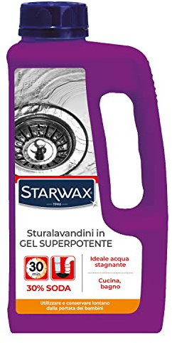 STARWAX Sturalavandino gel superpotente, 1L | Agisce in 30 min, ideale con acqua stagnante, formula gel soda caustica, 1L = 2 interventi