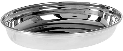 Vilde Servierplatte OVAL aus Stahl mit hohem Rand Serviertablett 25x18 cm