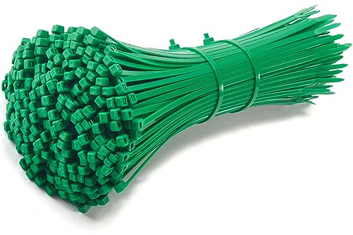 200 Stück Grün Kabelbinder Klein 200 x 3.6 mm, MgcTolBox Nylon Mini Kabelbinder Wetterfest UV-Beständig | Green Cable Ties Set für Kabelmanagement, Gartenarbeit, Draussen, Zäunen