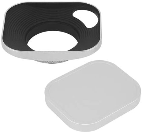 Il paraluce avvitabile in metallo con design scavato e il cappuccio in metallo sono appositamente progettati for l'obiettivo con dimensioni del filtro di 39 mm
