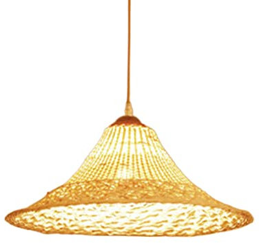 CHUNGYANG Lampe À Suspension en Bambou Moderne Et Simple E27 Base Country en Osier Rotin Lustre Luminaire Chapeau De Paille Bambou Art Suspendu Lumières Restaurant Rural Luminaire pour Cuisine Île