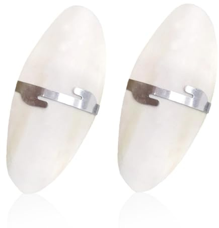 XUKZIMA 2 Pcs Sepiaschalen Vögel Kauen Spielzeug Papageien Kauspielzeug Tintenfische Sepia Knochen mit 2 Stück Metallhalter für Schildkröten Vögel Schnecken 15 cm