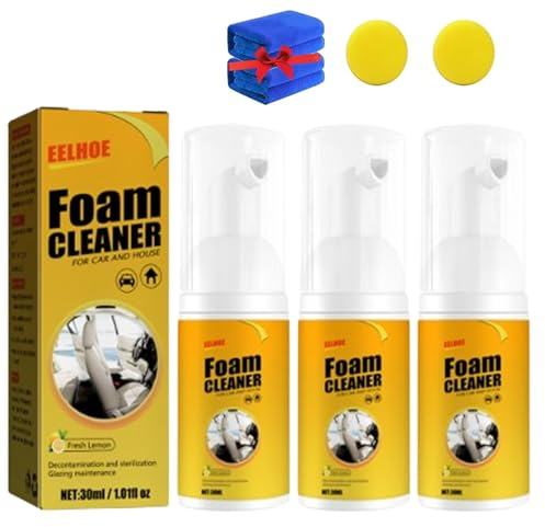 Ambitionös magisk skumrengörare multifunktionellt rengöringsmedel, rengöringsspray för alla ändamål, multifunktionell skumrengöringsspray för bil (3, 30 ml)