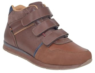 Pegasus Men's Wide Fit Triple Touch Fasten Boot Adjustable Straps & Padded Ankle Collar