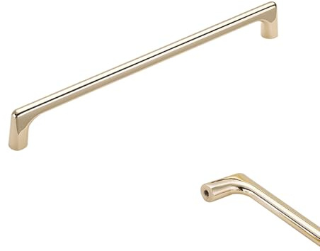 Möbelgriffe Gold Lang, 2 Stück Küchengriffe Zinklegierung Griffen | Galvanikfläche, Schubladengriffe Lochabstand 256mm Bügelgriff Schrankgriffe Schubladen Goldfarben Griffe Küchenschrank 256mm/10.1in
