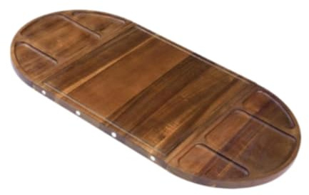 LOVIVER Tabla de Madera para quesos Bandeja de Madera para Servir Utensilios de Cocina Tabla de Cortar Tabla de Servir Bandeja para Asar Alimentos en casa