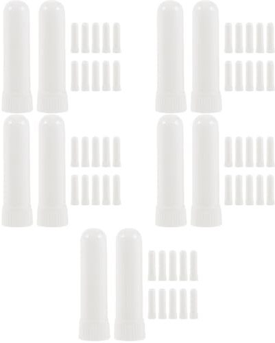 FOMIYES 5 Set Cotonfiock Nasale Nasale Profumato Nasali Bastoncino Per Annusare Le Fragranze Bastoncino Nasale Plastica Bianca 12 Pezzi * 5