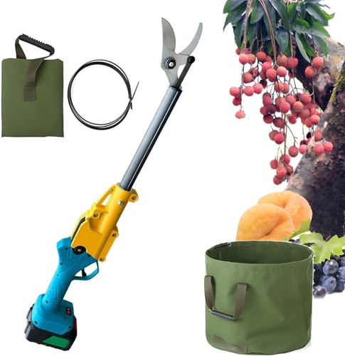 QYOEGSQ Sécateur électrique télescopique, sécateur à Perche sans Fil, élagage Fil alimenté par Batterie, for Jardins, Parcs, fermes, livré