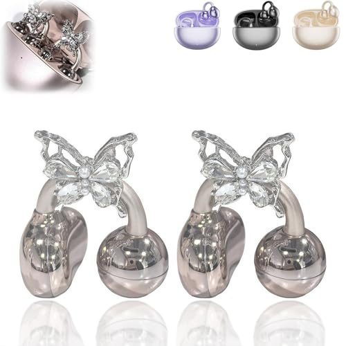 Orecchini a clip con strass per cuffie aperte - Accessori per auricolari alla moda, decorazione fai da te rimovibile per sport e ufficio