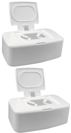 Mobestech 2pezzi Scatola Dispenser Salviette Ricaricabile Contenitore Per Salviette Da Viaggio Custodia Portatile Per Organizer Per Conservazione Protezione Da Sporco e Polvere
