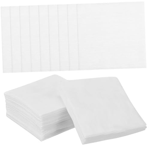 Vaguelly 100 Pièces de Coton Non Tissé Doux et Pratique, Tampons Démaquillants Stériles Non Adhésifs pour Nettoyage Délicat du Visage