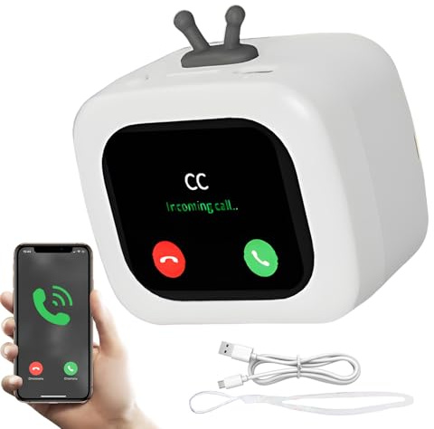 Mini altoparlante wireless a forma di TV, lettore musicale portatile touchscreen, dispositivo audio esterno multiuso, 5,9 x 3,8 x 6 cm, per campeggio, escursionismo, palestra, dormitorio, spiaggia