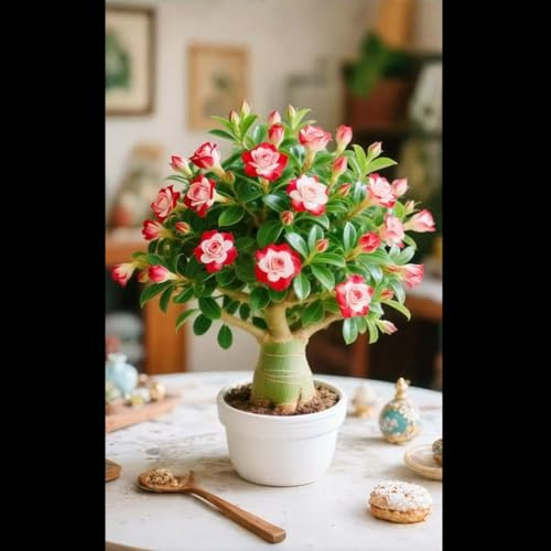 Adenium obesum bulbi,Piante perenni,Rosa del Deserto pianta vera,Adenium obesum,Tagliare,resistenti al freddo,bulbi rosa del deserto(non artificiali)-1tuberi-D