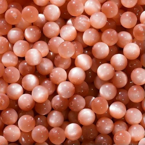 30pcs/lot 8/10/12mm Resin Cat Eye Round Seed Beads Jewellery Making DIY Jewelry Materials Bracelet Necklace Supplies Accessories-30PCS Red Brown-8mm