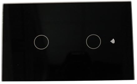 Interruttore Led Dimmer Taglio Di Fase, Pannello Touch 2 Tasti, Colore Nero, WIFI + Bluetooth, APP TUYA Smart Life, 220V 10A, 120X72X38mm Per Scatola 503, IP20